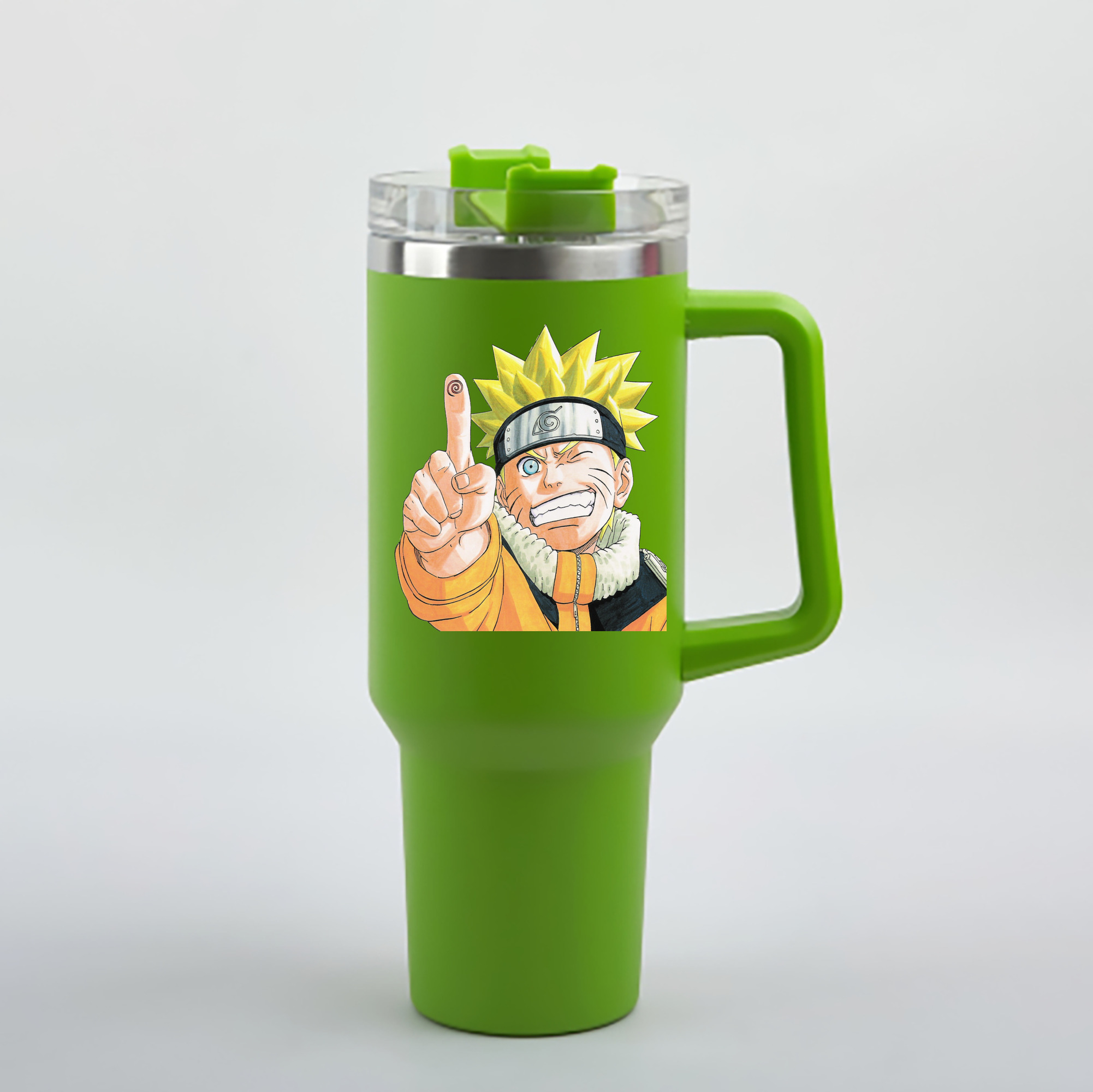 （画像用） NARUTO -ナルト- うずまき ナルト Uzumaki Naruto 1200mL車用タンブラー - クリスタルステッカー（プラスチックストロー付き）